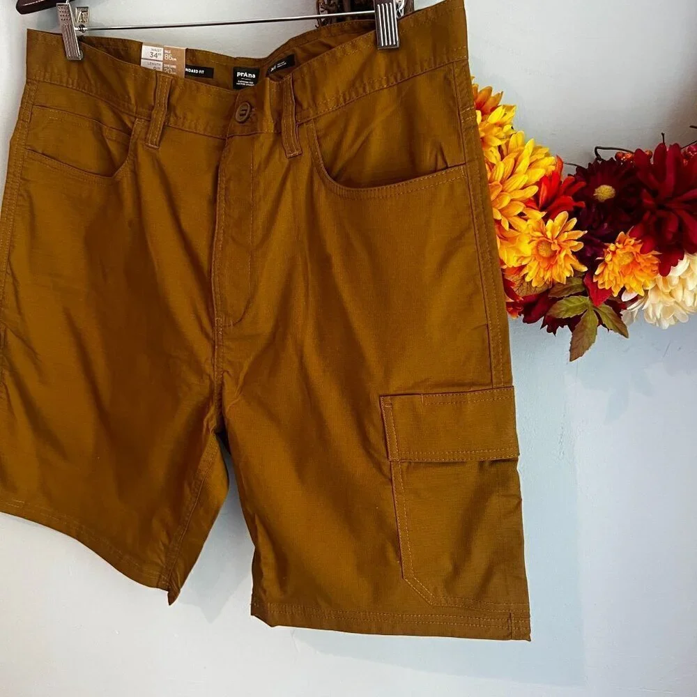 prAna Men's Double Peak Hiking Trail Short ANTIQUE BRONZE